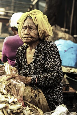 Ekspresi Pedagang Ikan