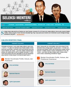Final! Ini 72 Nama Calon dari Seleksi Menteri yang Diusulkan ke Jokowi