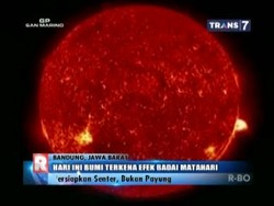 Hari Ini Bumi Terkena Efek Badai Matahari