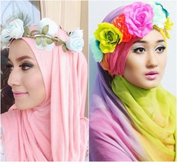 Hijab Style: Tampil Unik dengan Mahkota Bunga Ala Dian Pelangi & Selebgram