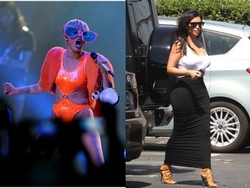 Gaya Nyentrik Miley Cyrus di Meksiko, Black and White Kim Kardashian