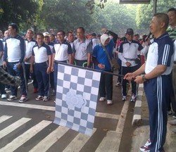 Ratusan Anggota Korlantas Polri Ramaikan HUT Lalin Bhayangkara ke-59