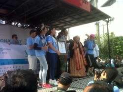 Acara Pawai Perdamaian Wahid Institute Catat Rekor Dunia