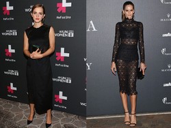 Pretty in Black Emma Watson, Izabel Goulart Seksi Bergaun Menerawang