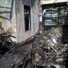 Korsleting, Rental Motor Trail Hangus Terbakar