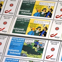 Prangko Tintin di Kemayoran dan Tintin di Pulau Komodo Diluncurkan