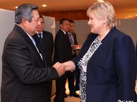 Presiden SBY Bertemu PM Norwegia Erna Solberg