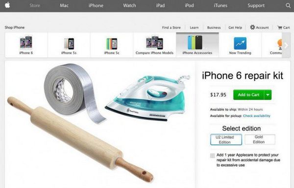 Parodi iPhone 6 Melengkung: Disetrika Saja!