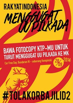 Netizen Ajak Kumpulkan Fotokopi KTP di CFD untuk Gugat UU Pilkada ke MK