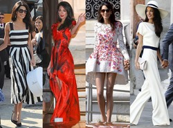 Foto: Parade Gaya Stylish Istri Baru George Clooney di Venesia