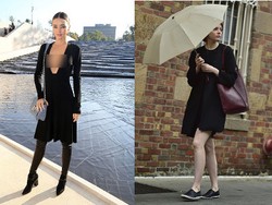 Miranda Kerr Tampil Tanpa Bra, Emma Stone Cantik Serba Hitam