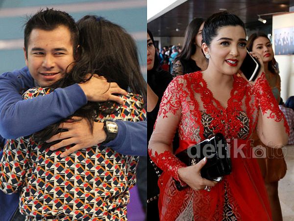 Raffi-Nagita Pelukan Terus, Ashanty Berkebaya Merah di Gedung DPR