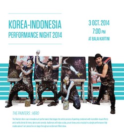 Seniman The Painters Buka Malam Kebudayaan Korea Indonesia Festival 2014