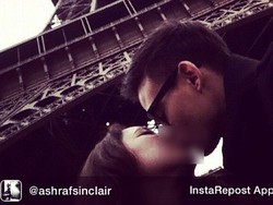 Romantis! Bunga Citra Lestari dan Ashraff Ciuman di Bawah Menara Eiffel