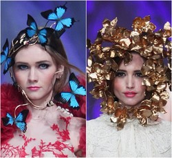 Foto: Headpiece Unik Karya Rinaldy A. Yunardi untuk Show Didi Budiardjo