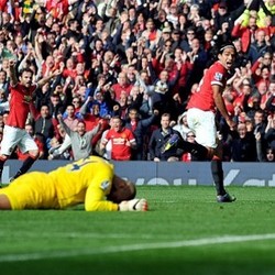 Falcao Buka Rekening Gol, MU Tekuk Everton 2-1