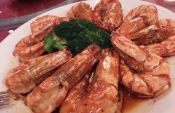 Resep Udang: Braised King Prawn in Lobster Oil