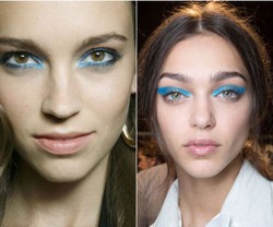 Tren Kecantikan dari Pekan Mode Dunia, Eyeshadow Biru Hingga Riasan Metalik
