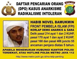 Polisi: FPI Tak Beri Informasi dan Tak Bantu Kami Cari Novel Bamukmin
