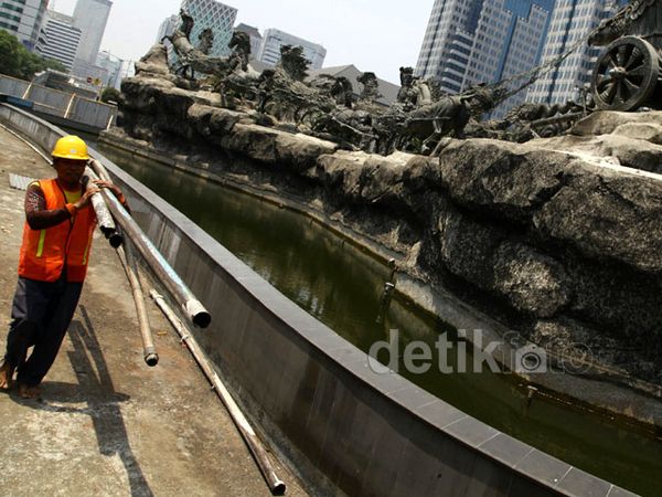 Patung Arjuna Wijaya Dipercantik