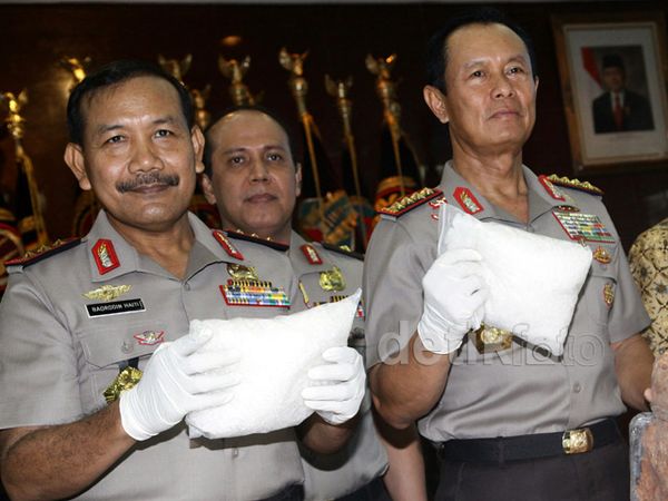 Kapolri Gelar Barang Bukti Sabu Senilai Rp 143 M