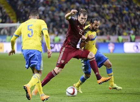 Swedia Berimbang 1-1 dengan Rusia