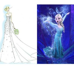 Desainer Ciptakan Gaun Pengantin Terinspirasi dari Elsa Frozen