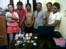 Polres Inhu Tangkap Pasutri Agen Sabu dan 6 Tersangka Lainnya