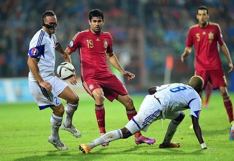 Costa Akhirnya Bikin Gol, Spanyol Hantam Luksemburg 4-0