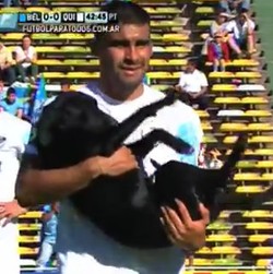 Sosok Penerobos Lapangan Ini Dielus-elus Dulu Sebelum Dibopong Pergi