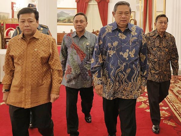 SBY Terima Pimpinan MPR, DPR dan DPD