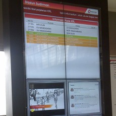 Begini Nih Wujud Giant Screen KCJ di Stasiun Sudirman