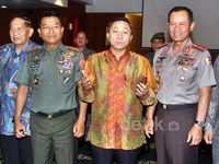 Panglima, Kapolri dan Kepala BIN Temui Pimpinan MPR