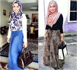 Hijab Style: Tampil Feminin dengan Rok Panjang Ala Si Manis Mya Zulkifli