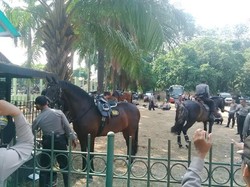 Kuda dan Anjing Polisi Juga Siaga Amankan Pelantikan Jokowi-JK