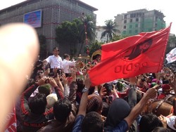 Begini Lautan Masyarakat Penyambut Jokowi