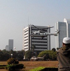 Dua Helikopter TNI Siaga untuk Evakuasi di Arena Pelantikan Jokowi-JK
