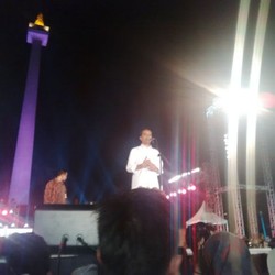 Jokowi ke Massa di Monas: Sudah pada Salat Magrib Belum?