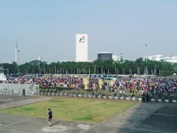 Lautan Manusia di Monas Semakin Padat, Peringatan Soal Copet Dikumandangkan