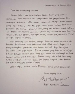 Agus Yudhoyono: Aku Bahagia Pepo Memo Kini Banyak Waktu untuk Keluarga