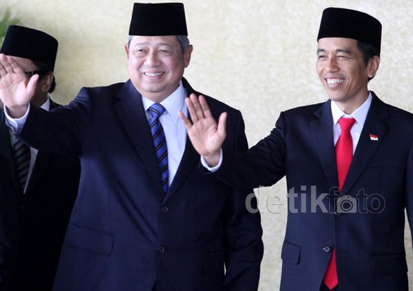 SBY dan Jokowi Tiba di Gedung MPR