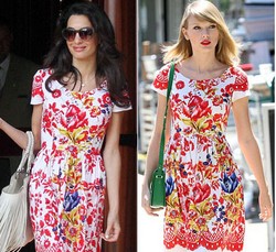 Foto: Penampilan Serupa Antara Taylor Swift dan Istri Baru George Clooney