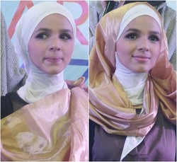 Tutorial Hijab Menggunakan Scarf Satin Tak Sampai 3 Menit