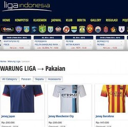 Ada Jersey Klub-Klub Luar Negeri Dijual di Situs Liga Indonesia