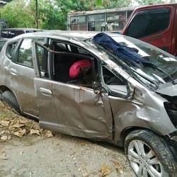 Jazz yang Tabrak Pohon dan Tewaskan 2 Orang di Depok Rusak Berat, ini Kondisinya