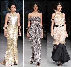 Barli Asmara Beri Sentuhan Jawa untuk Gaun Malam Modern