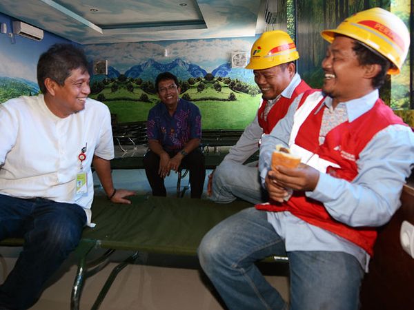 Kini Sopir BBM Bisa Rehat dan Dipijat