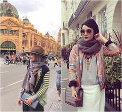 Hijab Style: Padu Padan Hijab Saat ke Eropa Ala Zaskia Sungkar
