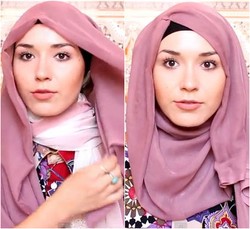 Tutorial Hijab dengan Kerudung Paris Ala Nabiilabee, Hijabers Asal Rusia