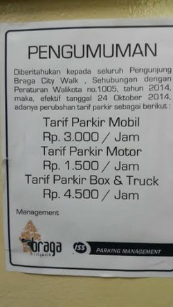 Tarif Naik, Pengelola Wajib Asuransikan Kendaraan yang Parkir